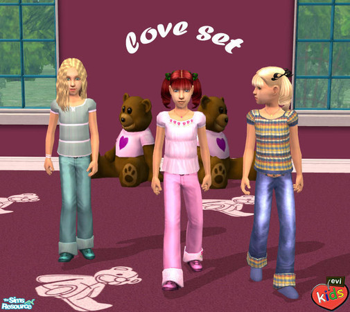 Sims 2 — LOVE by evi — Three tops and three pants for TeXaSrOsE!