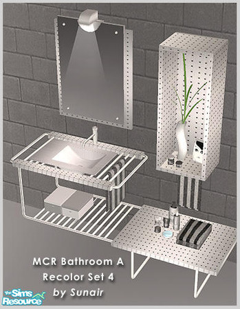 Sims 2 — MCR Bathroom A - Recolor set 4 by Sunair — MCR Bathroom A - Recolor set 4 (silver)