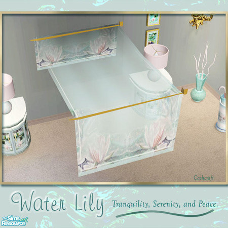 Sims 2 — WaterLily - Canopy by Cashcraft — WaterLily is a recolor of my "Asian Inspired" set. The set features