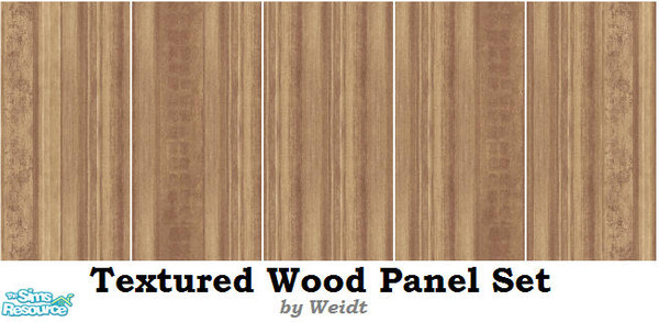 Sims 2 — Textured Wood Panel Set by weidt — a set of mix-n-match wood paneling