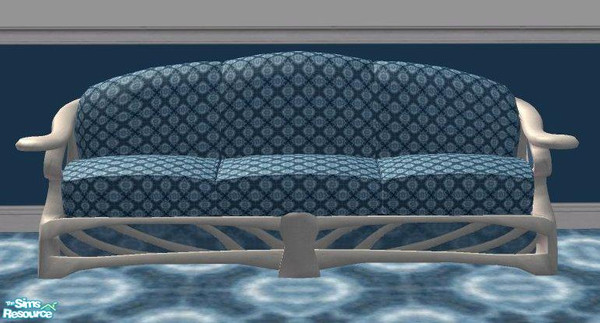 Sims 2 — D2DBlue Block Baroccoco Sofa/Loveseat by D2Diamond — Blue design fabric for the Baroccoco Sofa and Loveseat.