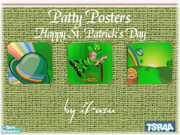 Sims 2 — Patty Posters Art Set by iZazu — Happy St. Patrick's Day! The "Patty Posters Art Set". Here is some