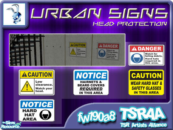 Sims 2 — Urban Signs (Head) by fw190a8 — Let's face it: your Sims aren't always brimming with common sense, but now they