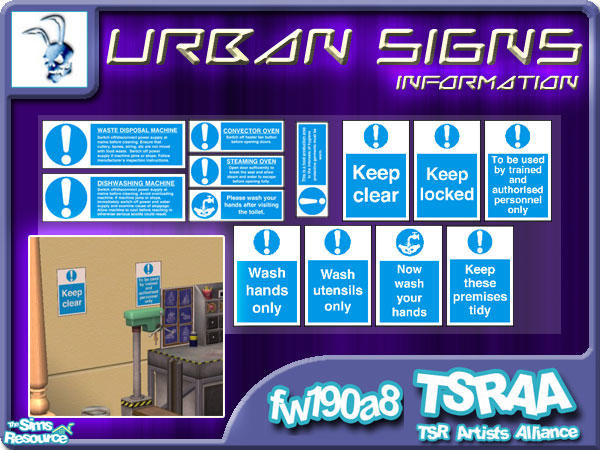 Sims 2 — Urban Signs (Information) by fw190a8 — Let's face it: your Sims aren't always brimming with common sense, but