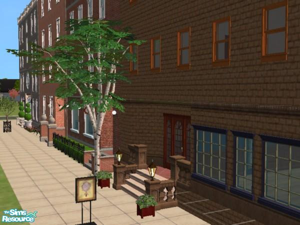 Sims 2 — the village by ngrand78 — Awesome 4 story building, fully customizable. Includes a flower shop and a boutique