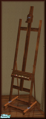 Sims 2 — NK TC60 Living Room - Easel by MoMama — An easel in a nice dark wood.