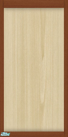 Sims 2 — NK Anes Bedroom - Wall by MoMama — A wall of Pearwood with Swiss Pearwood trim.