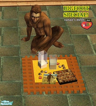 Sims 2 — evi Big Foot Special! - his chocolates! by evi — Now I Have Big Foot at home! He is adorable! This set is what I