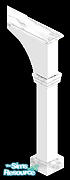 Sims 1 — End Piece Arch by carriep — Trimmed with white marble accents, this column will not only support your roof, but