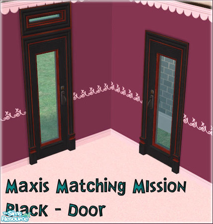 Sims 2 — Mission-Black-Door by sww — Open for business required. 1 download gives the color option for both doors*TSRAA*
