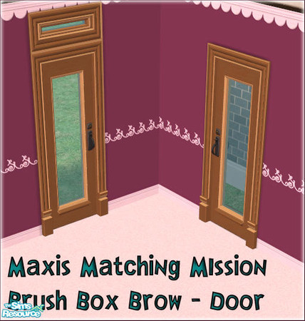 Sims 2 — Mission-Brown-Door by sww — Open for business required. 1 download gives the color option for both doors*TSRAA*