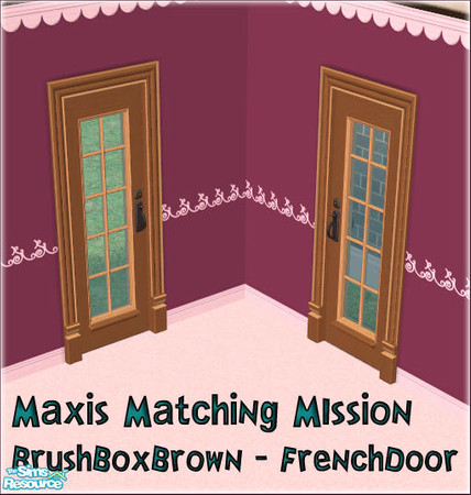 Sims 2 — Mission-Brown-Frenchdoor by sww — open for business required.*TSRAA*