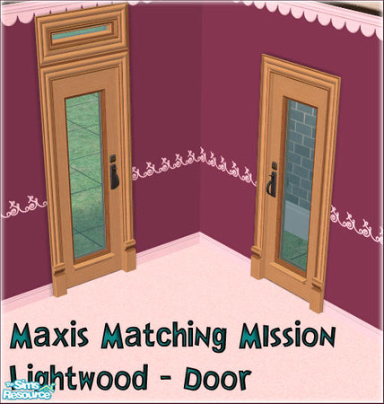 Sims 2 — Mission-Lightwood-Door by sww — Open for business required. 1 download gives the color option for both
