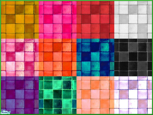 Sims 2 — A Dozen Brick Tiles by Agent420 — Many sweet colors in this Dozen Brick Tiles set. For use in many different