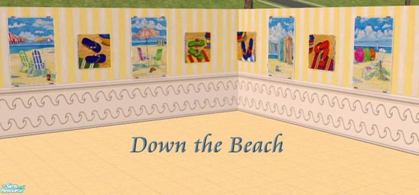Sims 2 — Down the beach by Malitia — Add a breeze of summer to your home. :) Requires Nightlife.