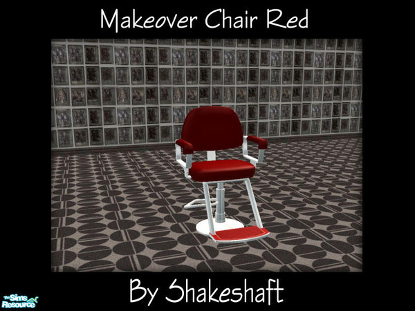 Sims 2 — Makeover Chair Red by Shakeshaft — Part of a set of 7 new colours for your Makeover Chairs, also one recolour