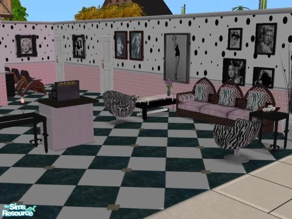Sims 2 — Retro Salon Hollywood Divas Artwork by wimpy1968 — For glam and retro style, hang these divas in your salon.