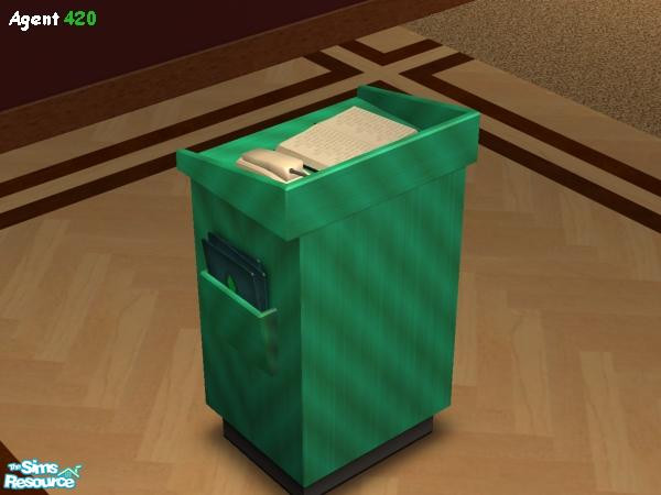 Sims 2 — Aqua-Tec Podium by Agent420 — One of the 6 new Podium colors available to use in your many restaurants. Great
