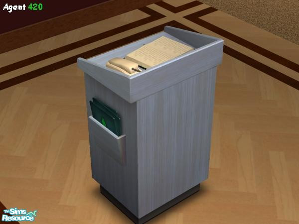 Sims 2 — Baby Blue Podium by Agent420 — One of the 6 new Podium colors available to use in your many restaurants. Great
