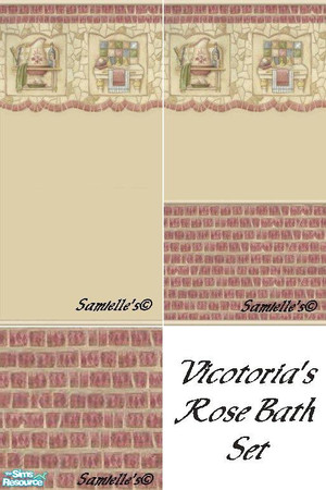 Sims 2 — jbVictoria'sRoseBathSet029 by Samielle — Beautiful Victorian Bath set for your sims bathroom. Set consists of 2