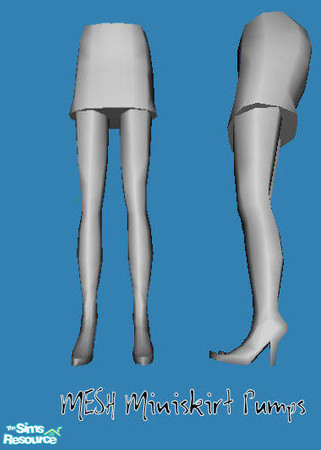 Sims 2 — Mesh Miniskirt Pumps - New Mesh by Shannara_Simfashion — 