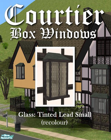 Sims 2 — Courtier Single GLASS (tinted aged lead) by Cyclonesue — This is the GLASS only (frame recolours are separate).