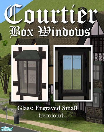 Sims 2 — Courtier Single GLASS (engraved detail) by Cyclonesue — This is the GLASS only (frame recolours are separate).