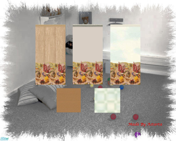 Sims 2 — Sage Farm Wallset by Astarta — Sage farm wall and floor set By Astarta