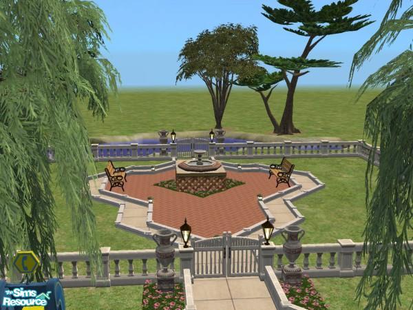 Sims 2 — Simmorial Gardens by jenwar — A small, tranquil cemetary where your dearly departed can spend their eternal