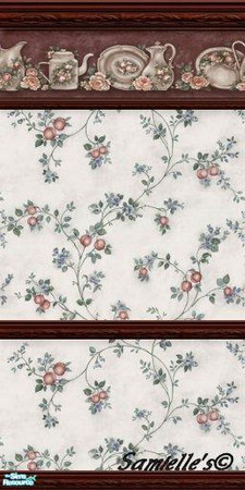 Sims 2 — jbKitchenRalleyWineWalls232ai by Samielle — Beautiful kitchen wallpaper for your kitchen/dining area. Set