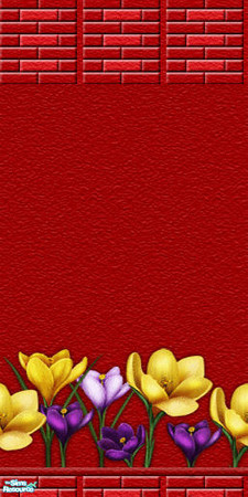 Sims 2 — Red Bricks with Flowers by camelia111 — Part of Exterior Collection I