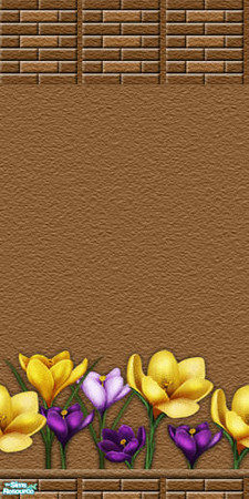 Sims 2 — Chockolate Bricks with Flowers by camelia111 — Part of Exterior Collection I