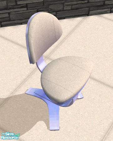 Sims 2 — Club Flaxation  chair cushion by Cloisonne — Off white slightly sparkle effect cushion.