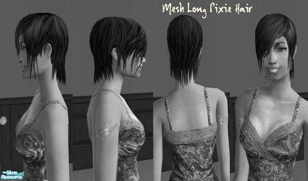 Sims 2 — Mesh Pixie Long Hair - New Mesh by Shannara_Simfashion —  New Mesh for Adults,YA,Elders