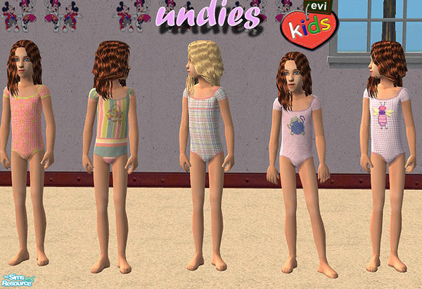 Sims 2 — UNDIES by evi — Girls undies with soft colours