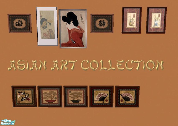 Sims 2 — Asian Art by Malitia — Cloned from various pictures. 