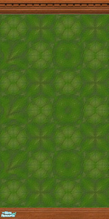 Sims 2 — D2DClover_WM Stone Pattern Medium by D2Diamond — Stone pattern wallpaper on Wainscoting Molding Mediumwood ...