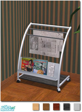 Sims 2 — Newspaper Rack by NoFrills — This is a bookcase in fact, so your Sims can get books from it to study, to read