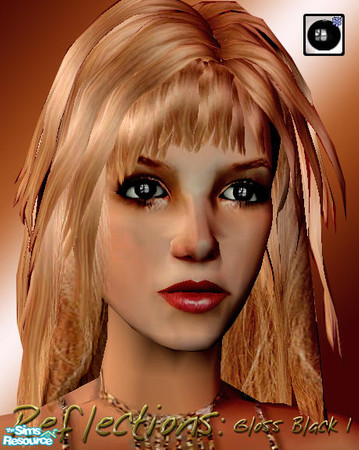 Sims 2 — Reflections - Gloss Black 1 by Lady Darkfire — A set of 4 unique and reflective eyetones in gloss black. Credit