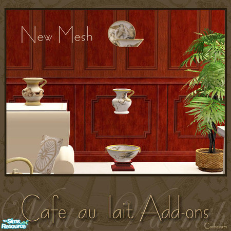 Sims 2 — Cafe au lait - Add-ons - Deco Ware 002 by Cashcraft — **New Mesh**Recolor of my "Asian Inspired