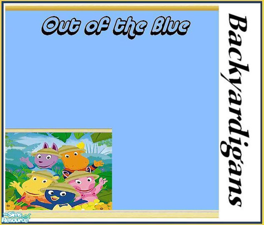 Sims 2 — Backyardigans - Out of the Blue by Lorah — Backyardigans with baby-blue paint. Matches carpet in orange set.