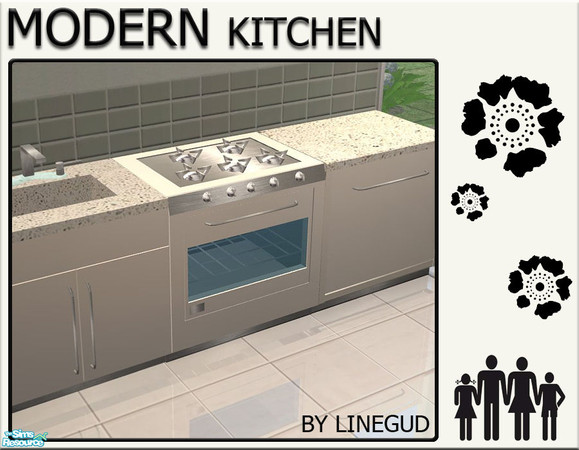 Sims 2 — Modern Kitchen - Stove - MESH by linegud — Working stove..... **TSRAA**