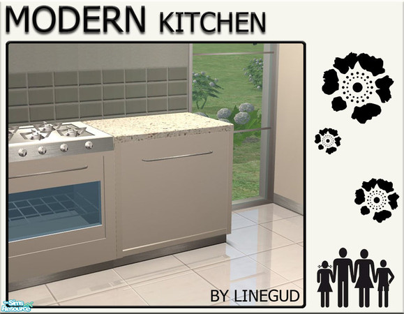 Sims 2 — Modern Kitchen - Dishwasher - MESH by linegud — Working Dishwasher...... **TSRAA**