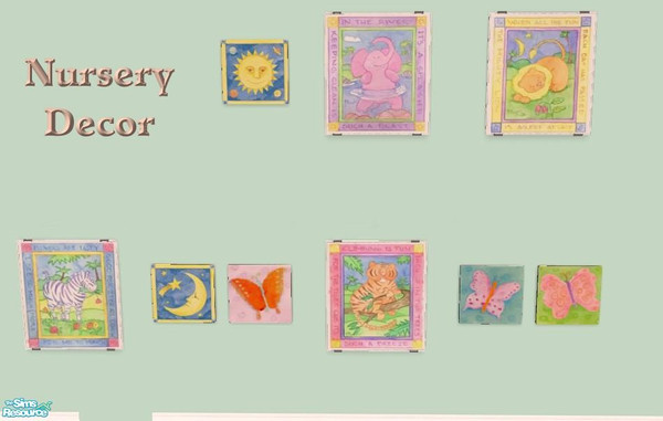 Sims 2 — Nursery Decor by Malitia — Requires Nightlife.
