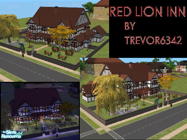 Sims 2 — Red Lion Inn by oldmember_trevor6342 — A traditional bed + breakfast English Pub. Wether you just want a quick