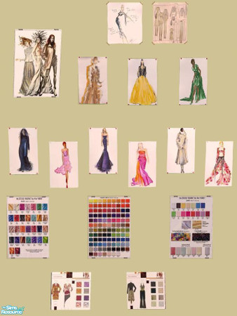 Sims 2 — Fashion Design......... by Maree464 — These are Maxis Recolors of the following Meshes: Civic Idol Surfing the