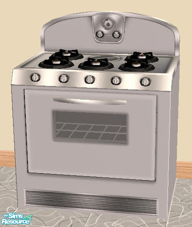 Sims 2 — "SimStar" Retro Stove - Grey by Shannanigan — Grey recolor of my retro inspired Stove. Requires