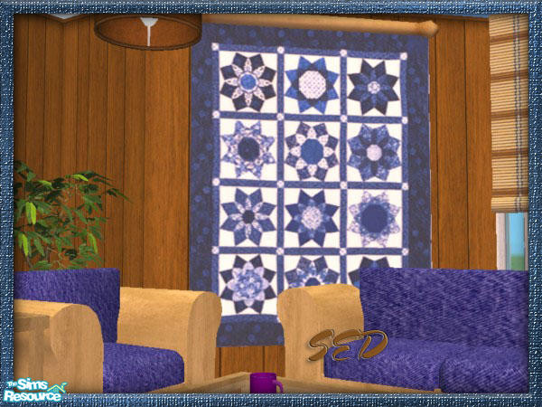 Sims 2 — WaG Rustica Den - Quilt by SpringwolfDecor — Soft and comfy and fit even for the most masculine of Sims! Enjoy