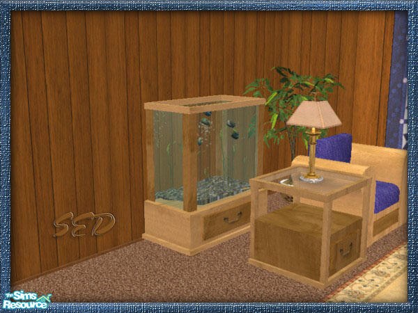 Sims 2 — WaG Rustica Den - Aquarium by SpringwolfDecor — Soft and comfy and fit even for the most masculine of Sims!