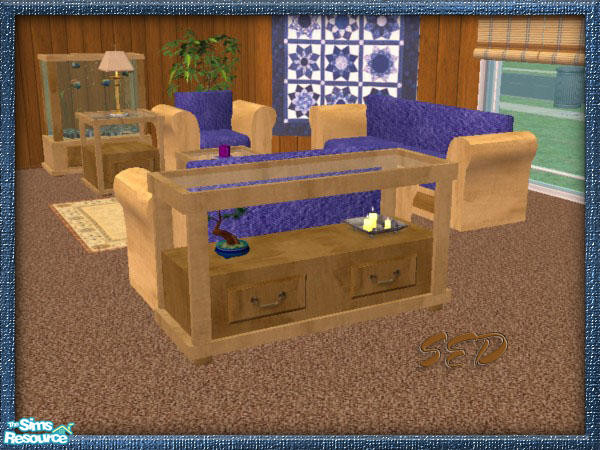 Sims 2 — WaG Rustica Den - Sofa Table by SpringwolfDecor — Soft and comfy and fit even for the most masculine of Sims!